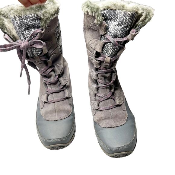 The North Face Nuptse Purna Boot Women's Faux Fur Lace Up Winter Boots Size 8 - Picture 1 of 11